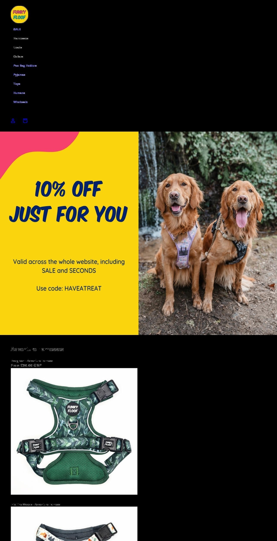 funkyfloof.com shopify website screenshot