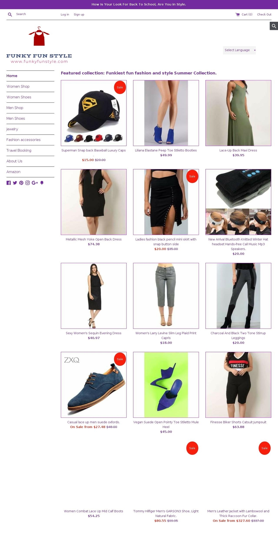 funkyfunstyle.com — Shopify storefront screenshot