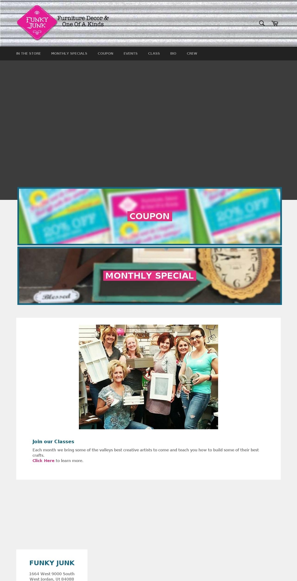 funkyjunkutah.com shopify website screenshot