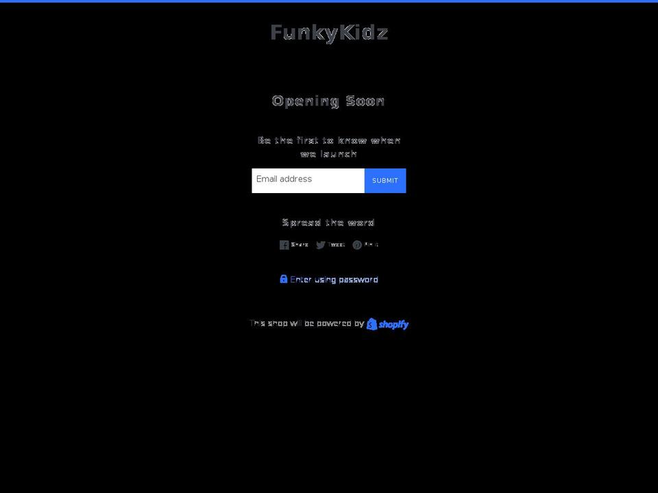 funkykidz.net shopify website screenshot