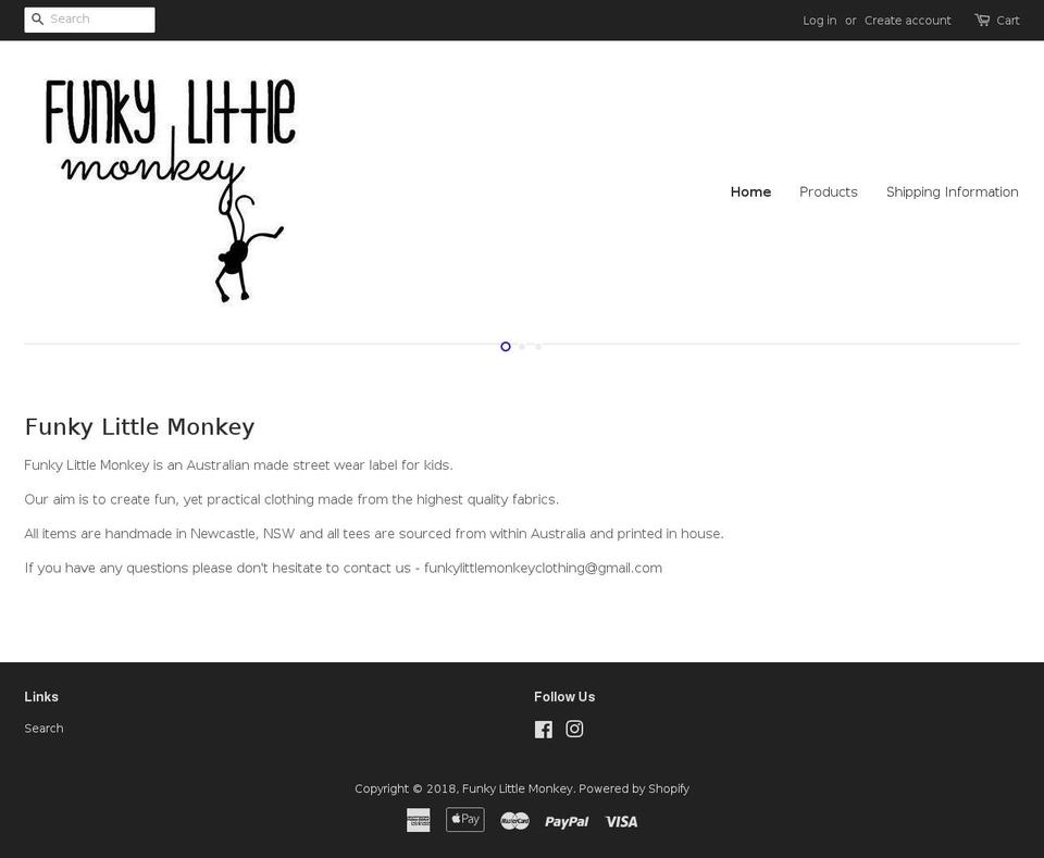 funkylittlemonkey.com.au shopify website screenshot