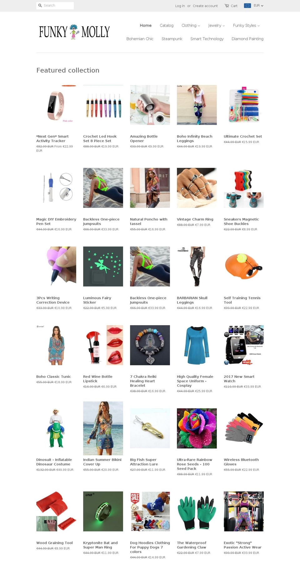 funkymolly.com shopify website screenshot