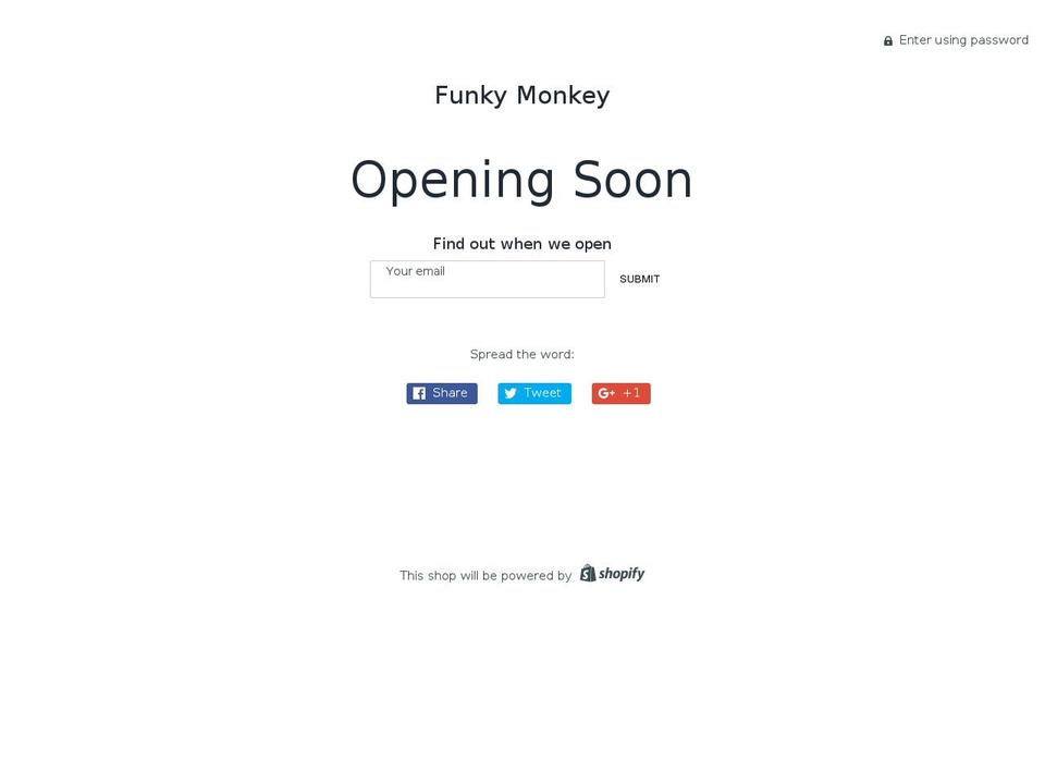 funkymonkeygirl.com shopify website screenshot