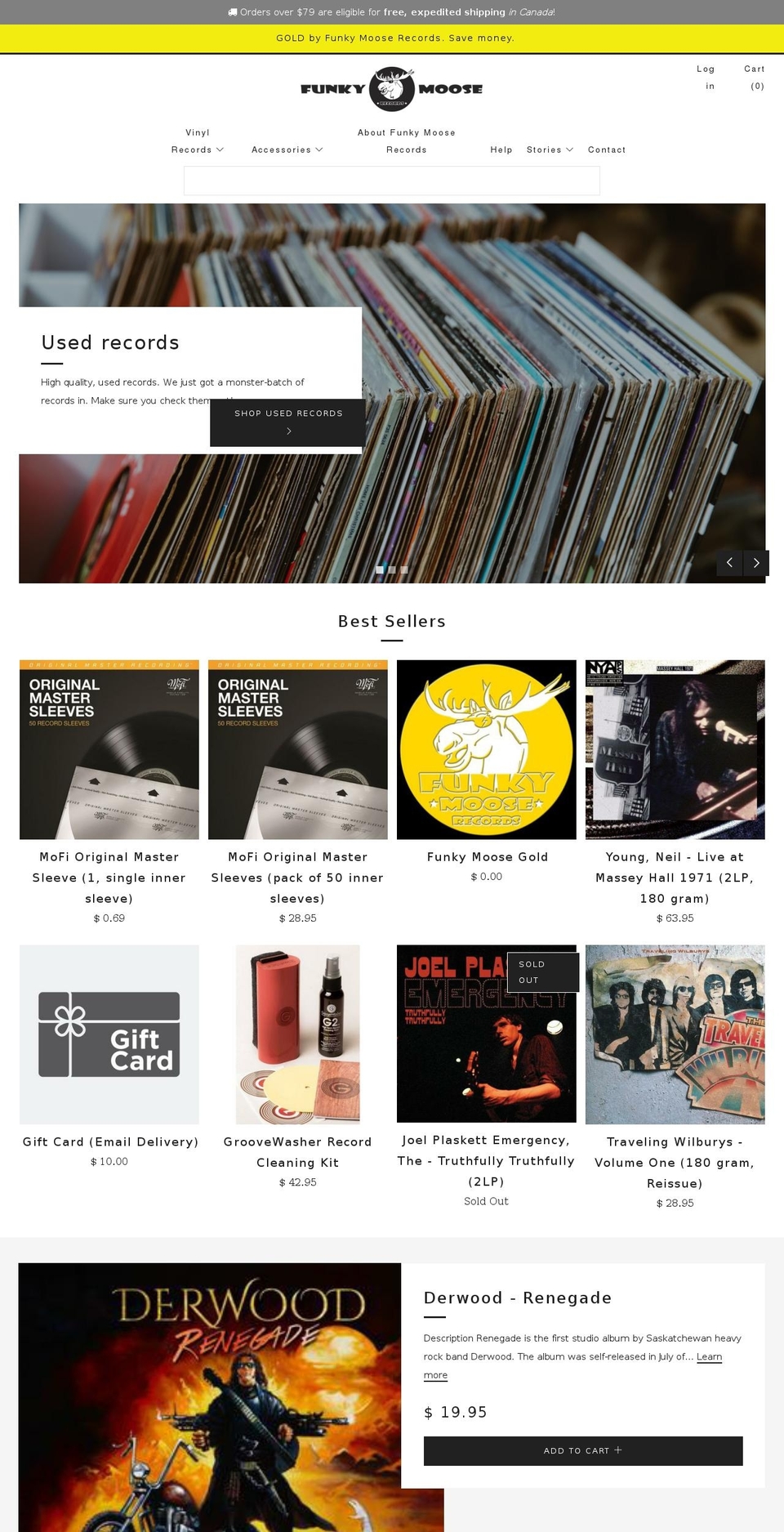 funkymooserecords.com shopify website screenshot