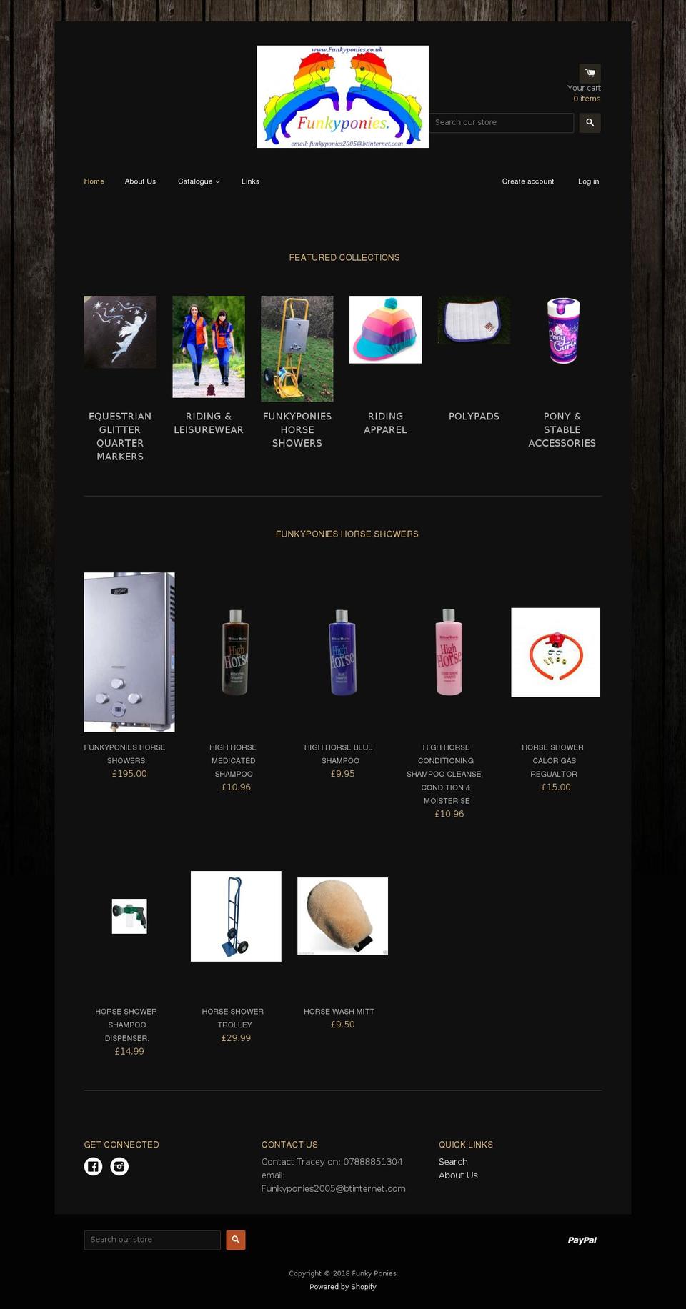 funkyponies.com — Shopify storefront screenshot