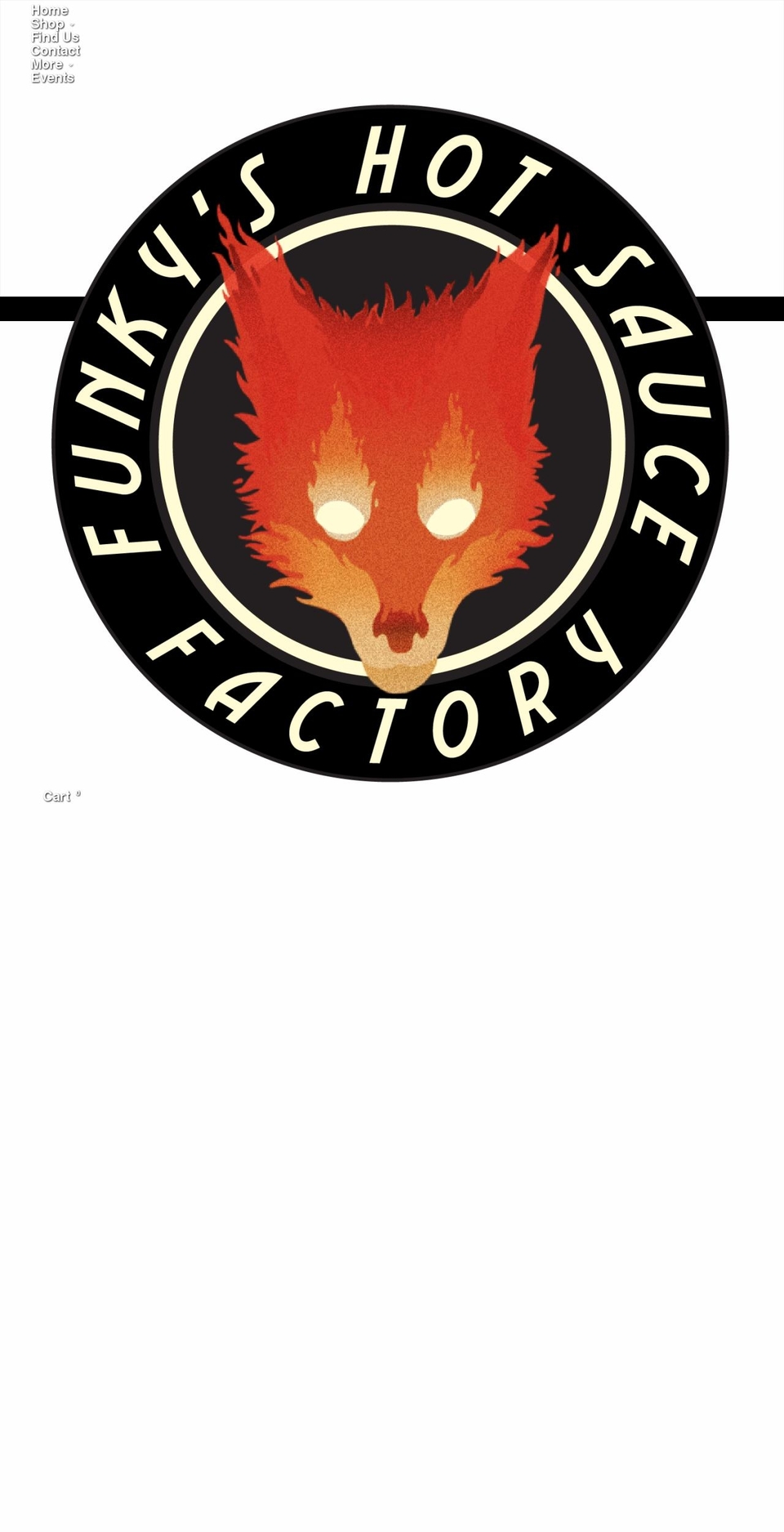 funkyshotsaucefactory.com shopify website screenshot