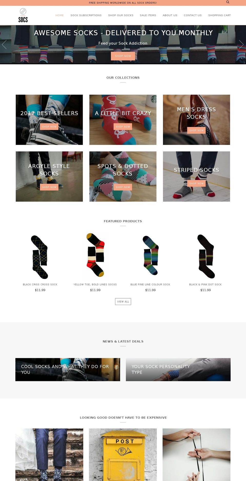 funkysocs.com — Shopify storefront screenshot
