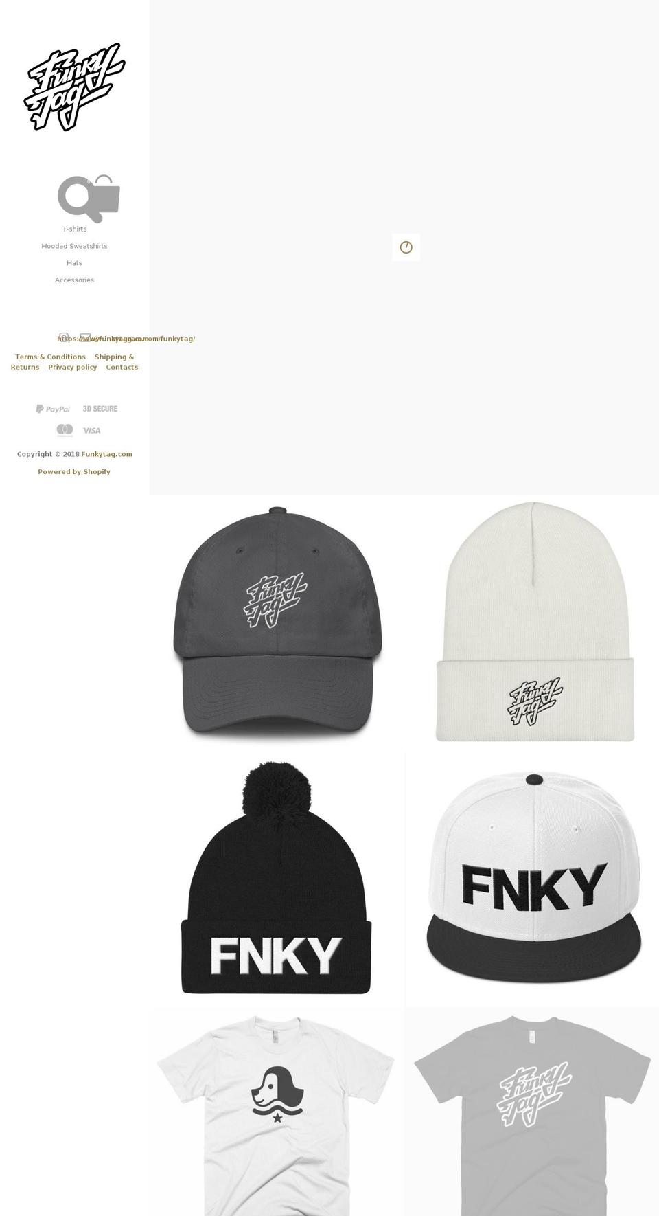 funkytag.com shopify website screenshot