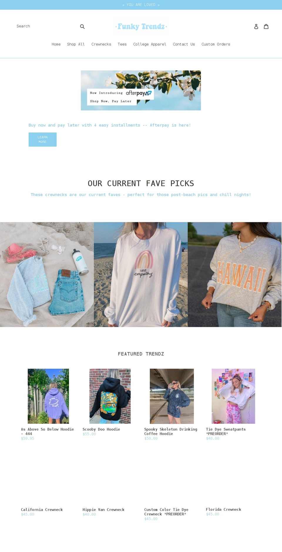 funkytrendz.com shopify website screenshot