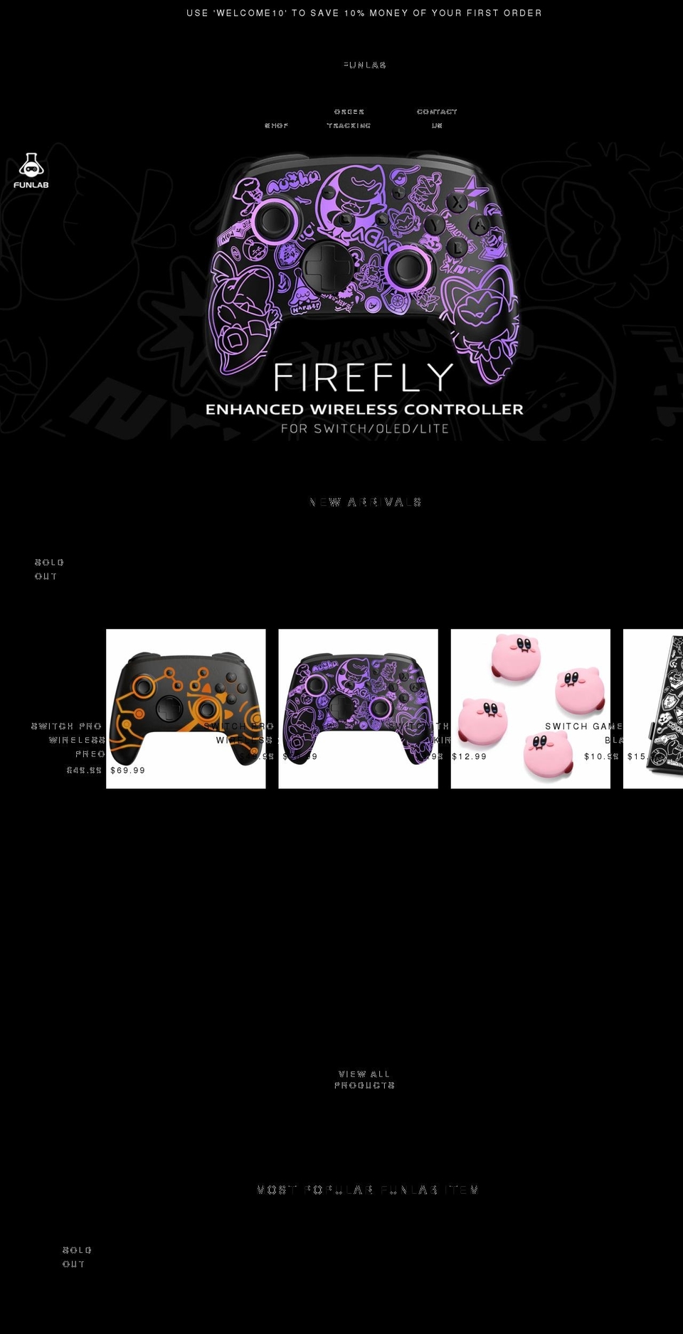 funlab.net shopify website screenshot