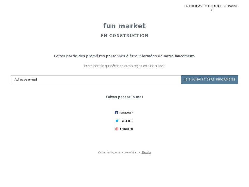 funmarket.fr shopify website screenshot