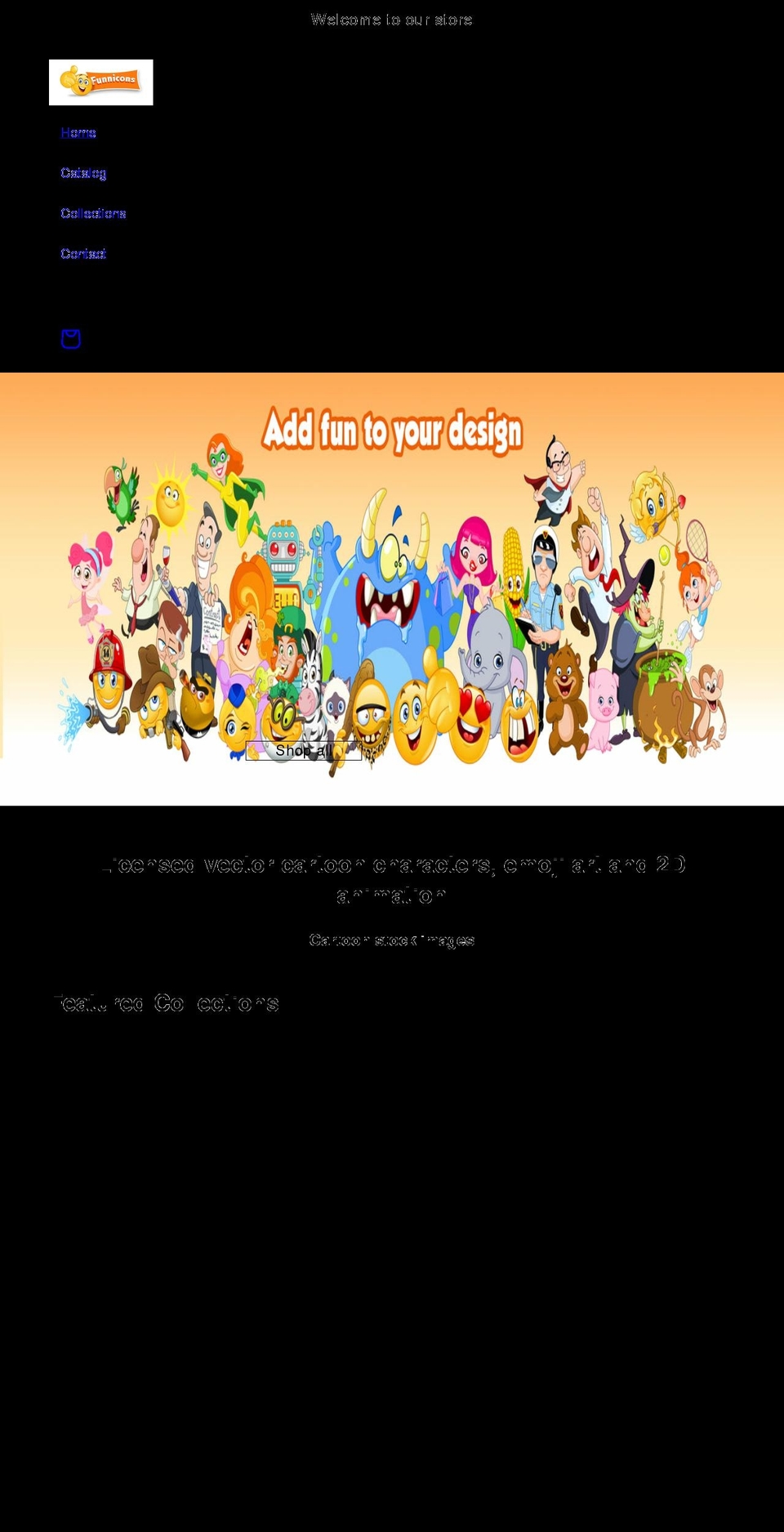 funnicons.com shopify website screenshot