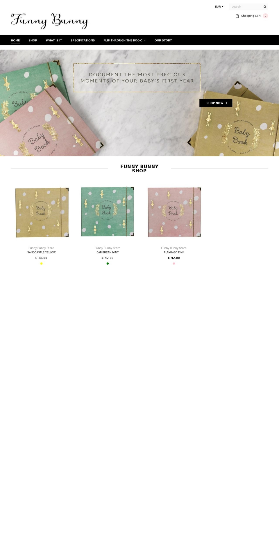 funnybunnystore.com — Shopify storefront screenshot