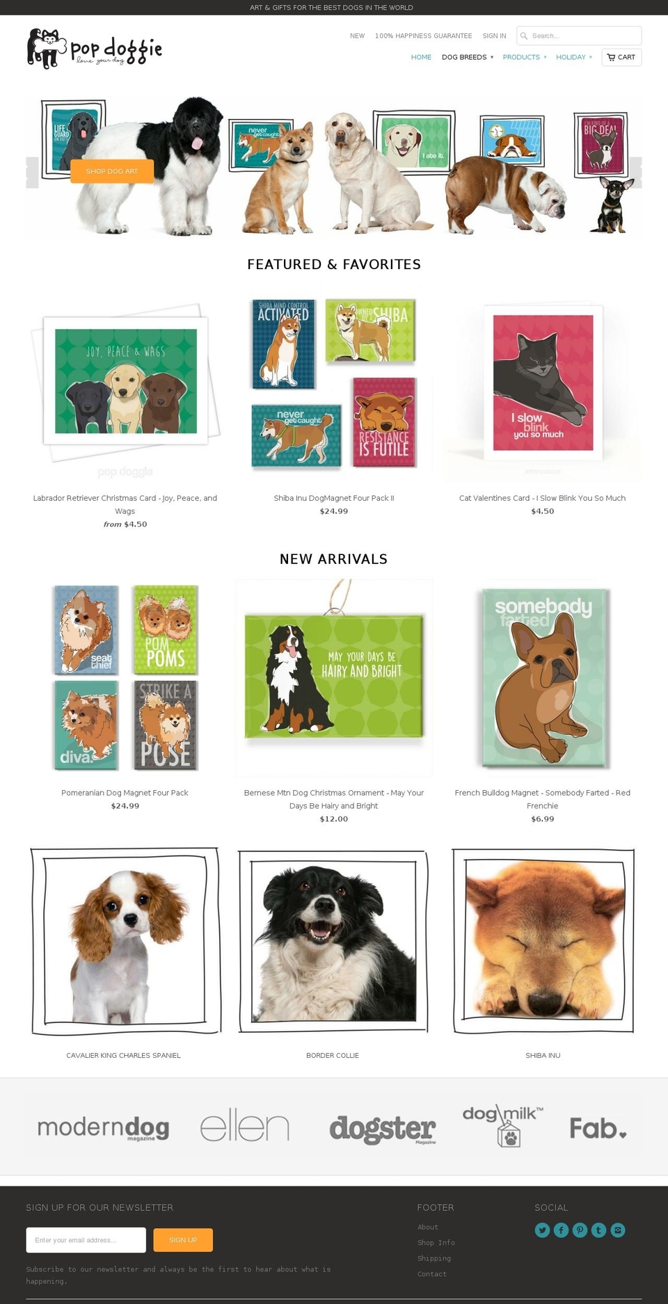 funnydogmagnet.com — Shopify storefront screenshot