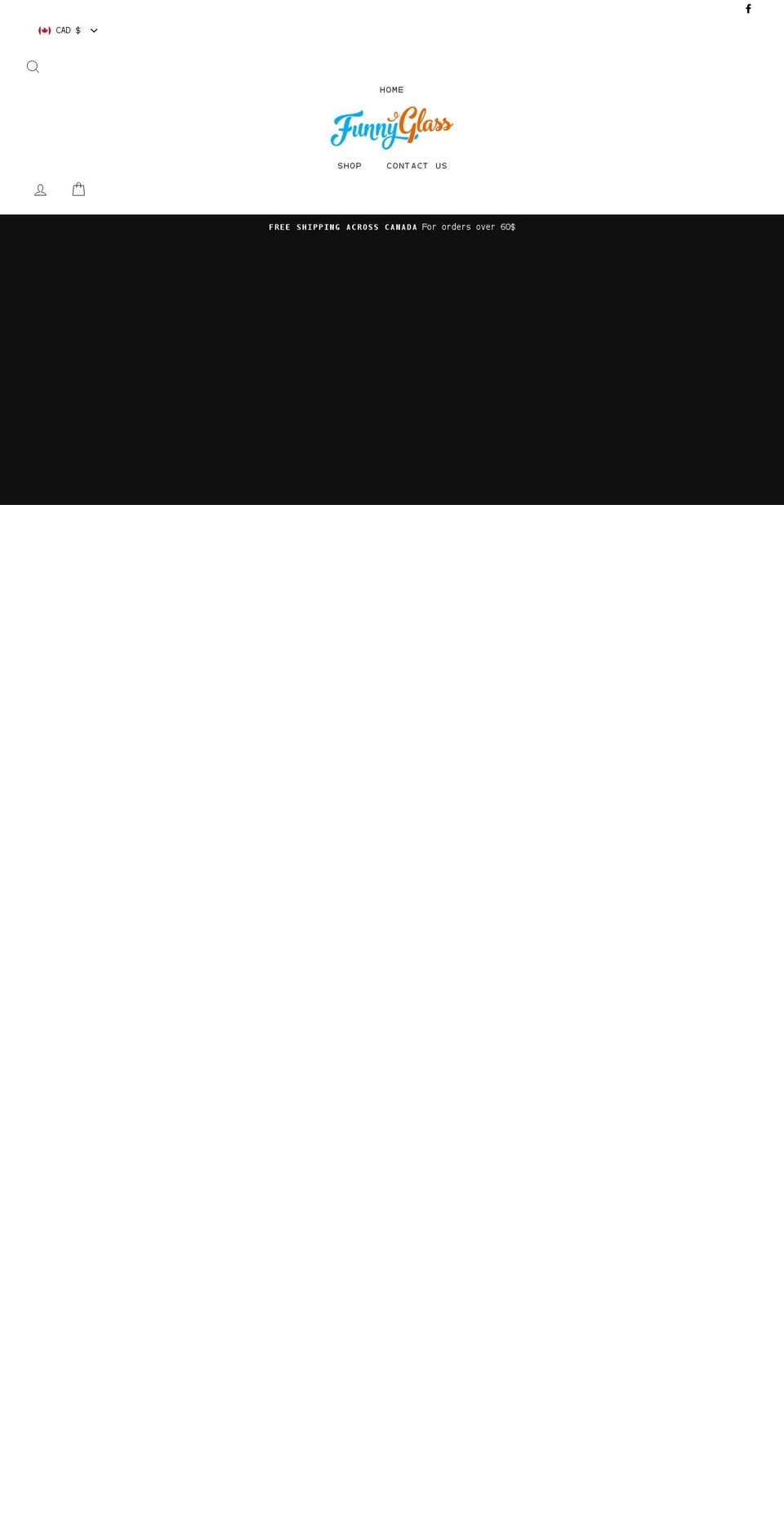funnyglass.ca shopify website screenshot