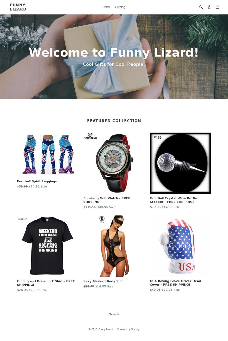 funnylizard.com — Shopify storefront screenshot