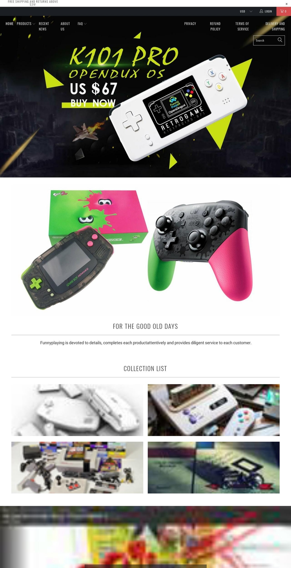 funnyplaying.com shopify website screenshot