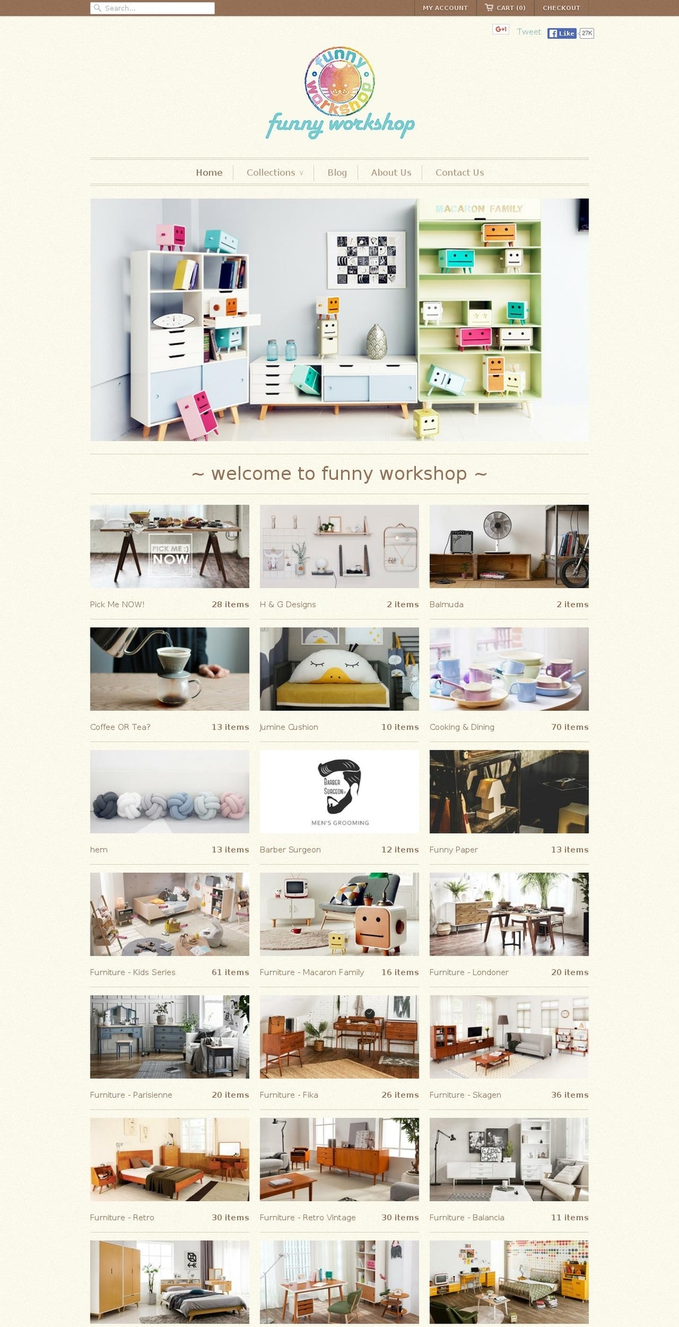 funnyworkshop.com shopify website screenshot