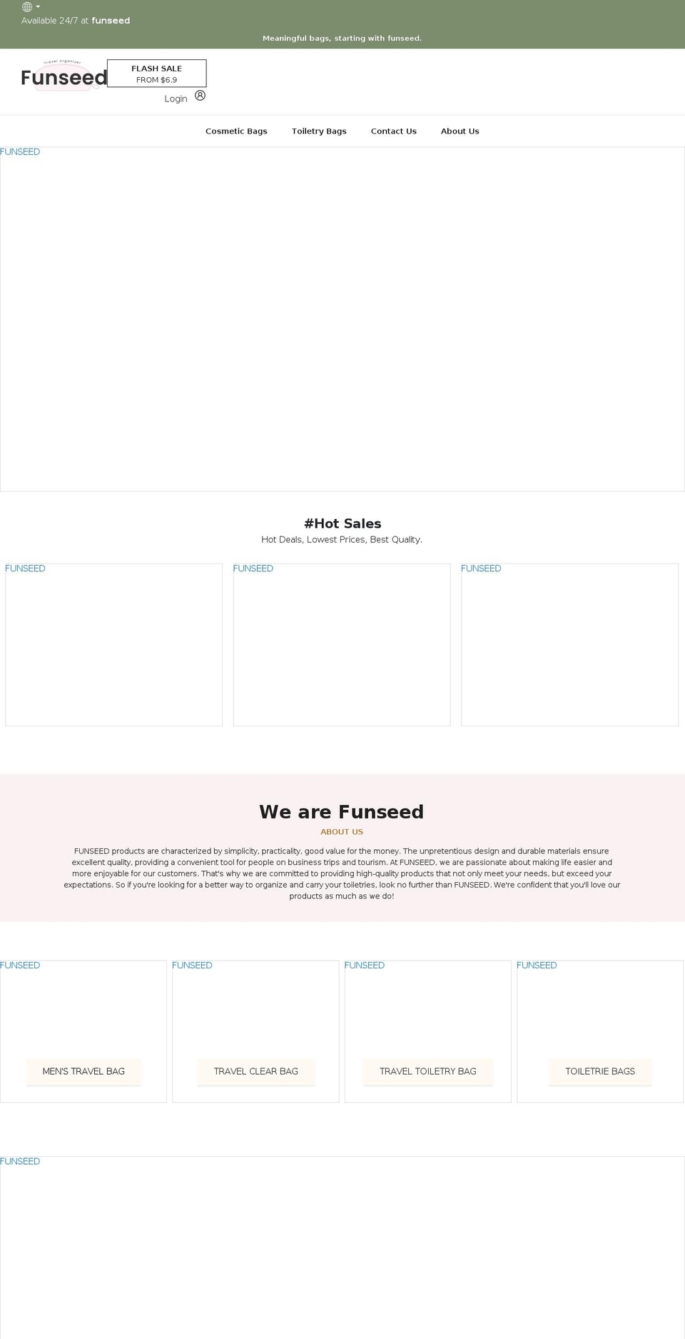 funseedshop.com shopify website screenshot