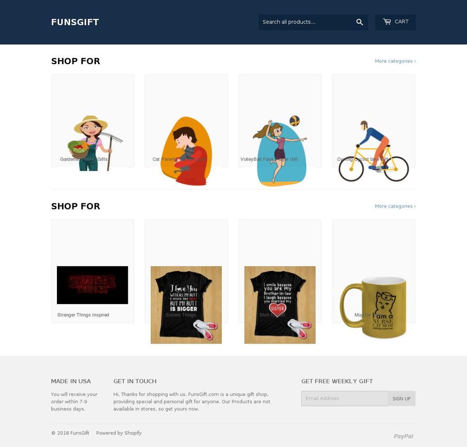 funsgift.com — Shopify storefront screenshot