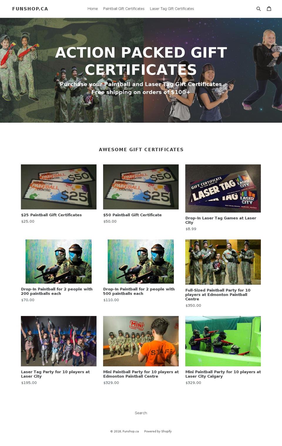 funshop.ca shopify website screenshot