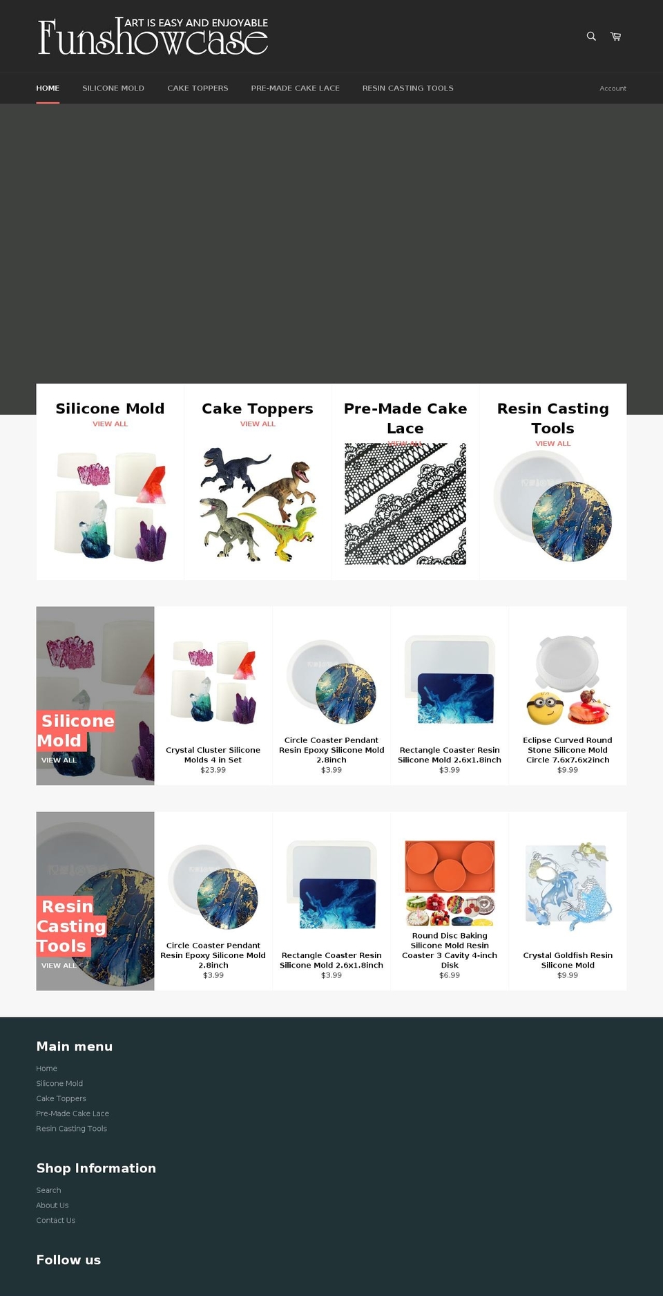 funshowcase.com shopify website screenshot