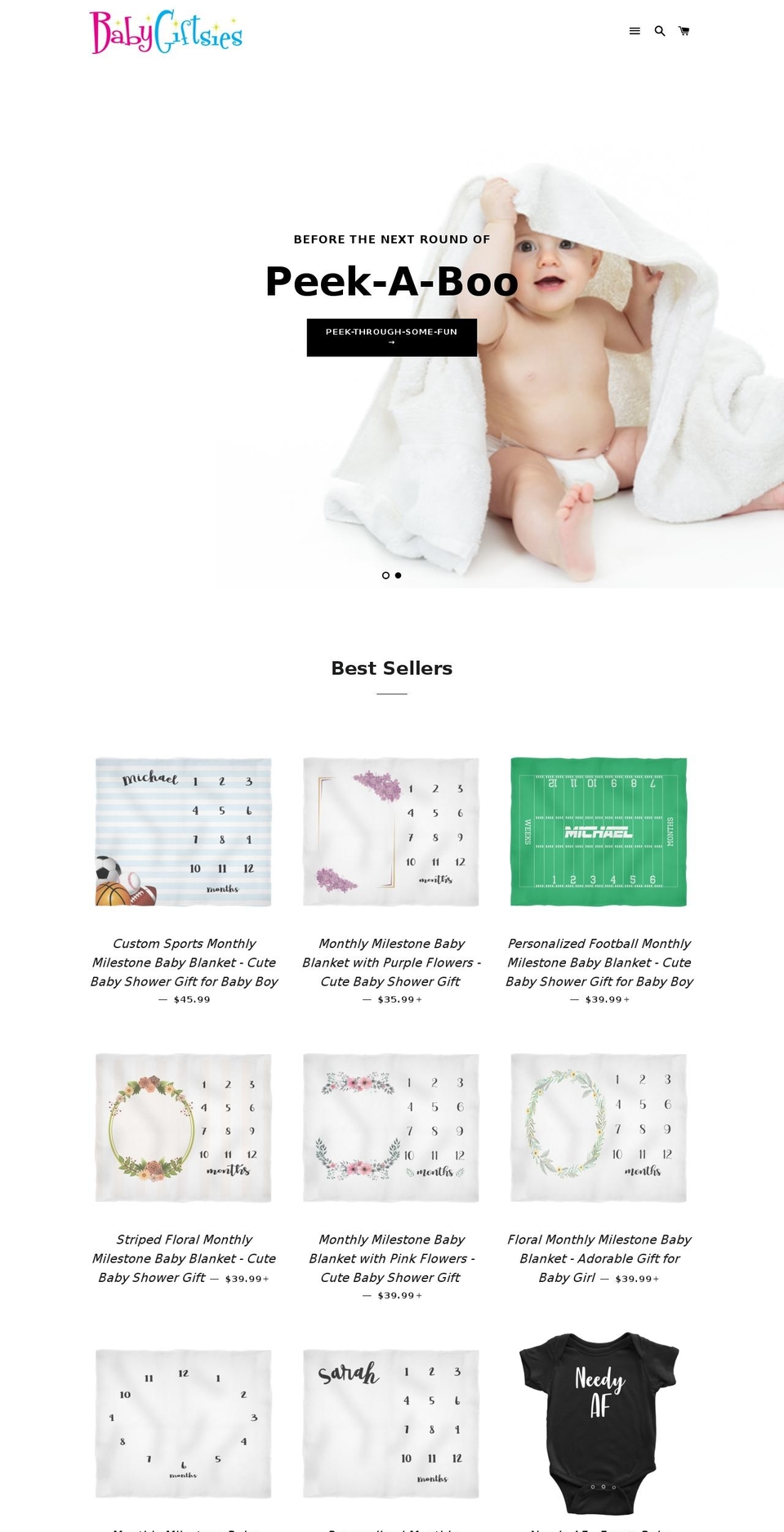 funsieonesie.com shopify website screenshot