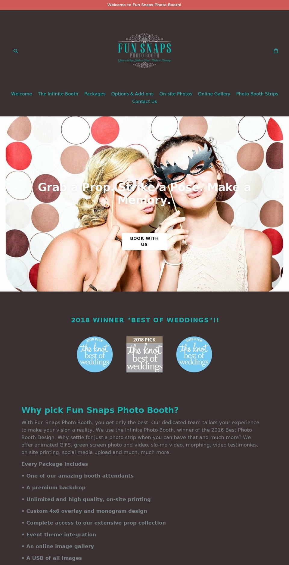 funsnapsphoto.com — Shopify storefront screenshot