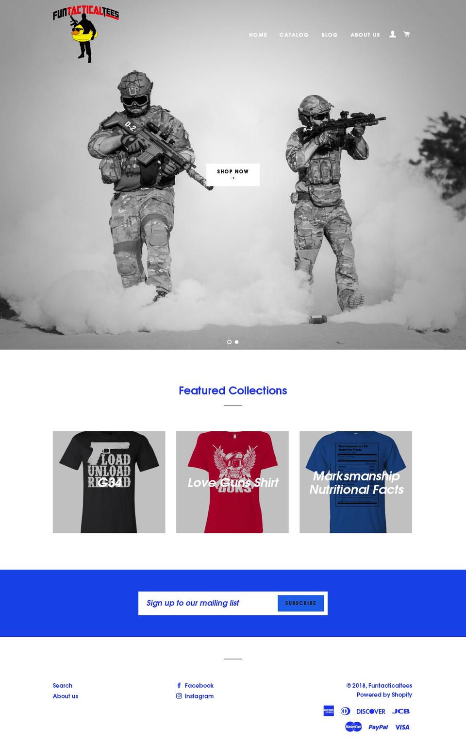funtactees.com shopify website screenshot