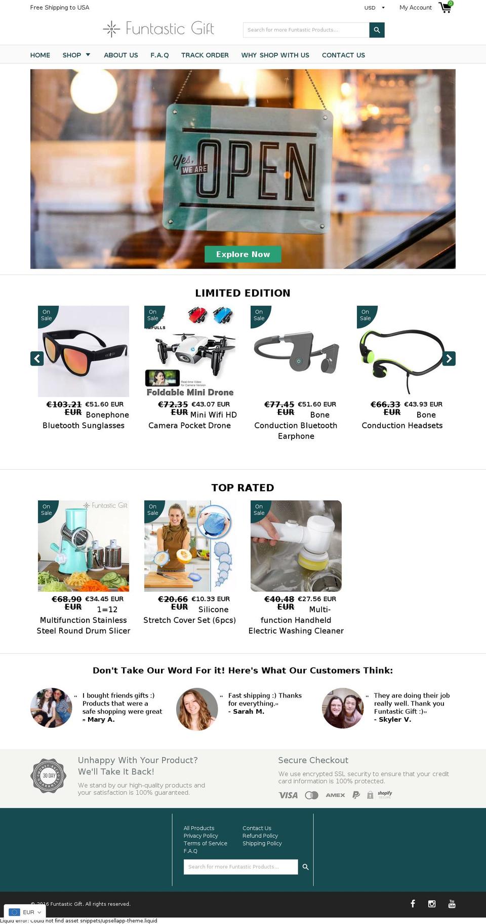 funtasticgift.com — Shopify storefront screenshot