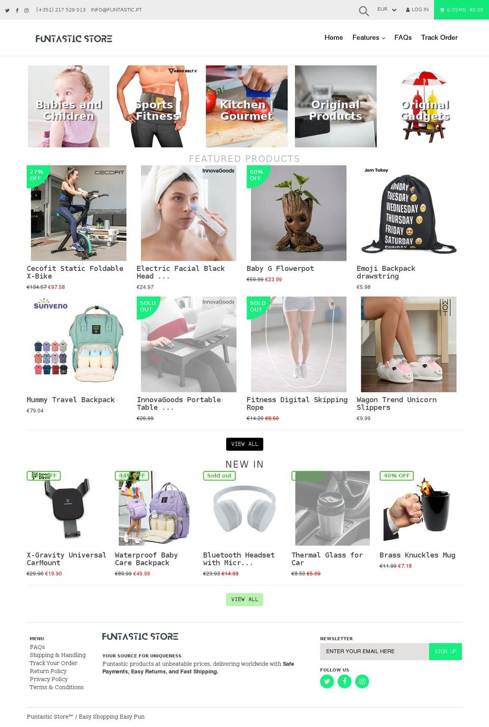 funtasticstore.eu shopify website screenshot