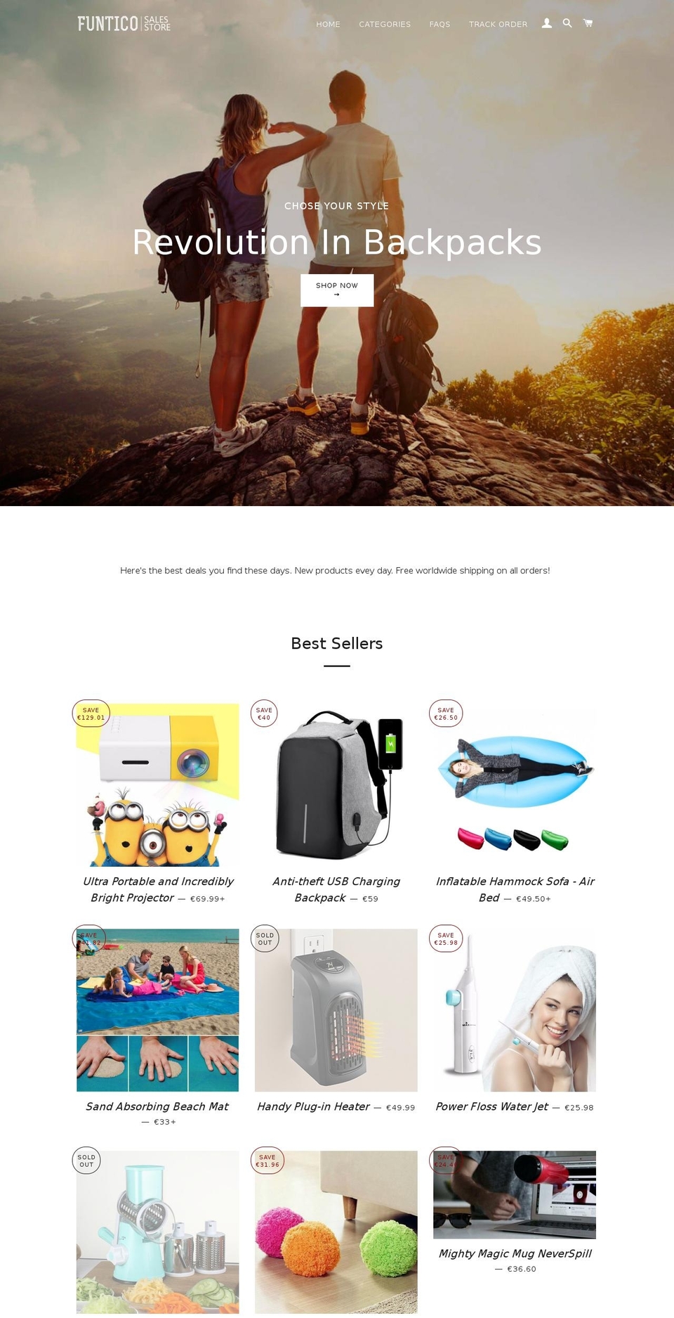 funtico.net shopify website screenshot