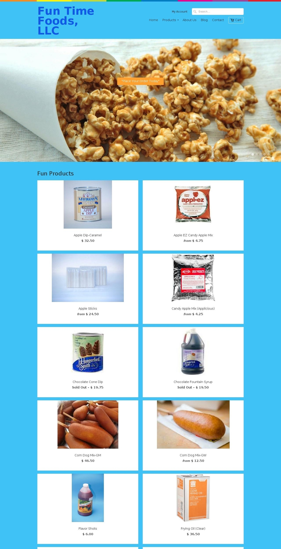 funtimefoods.com shopify website screenshot