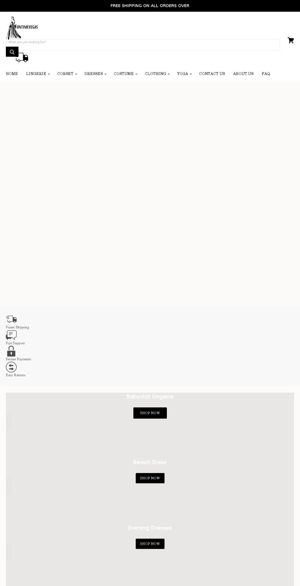 funtimevegas.com shopify website screenshot