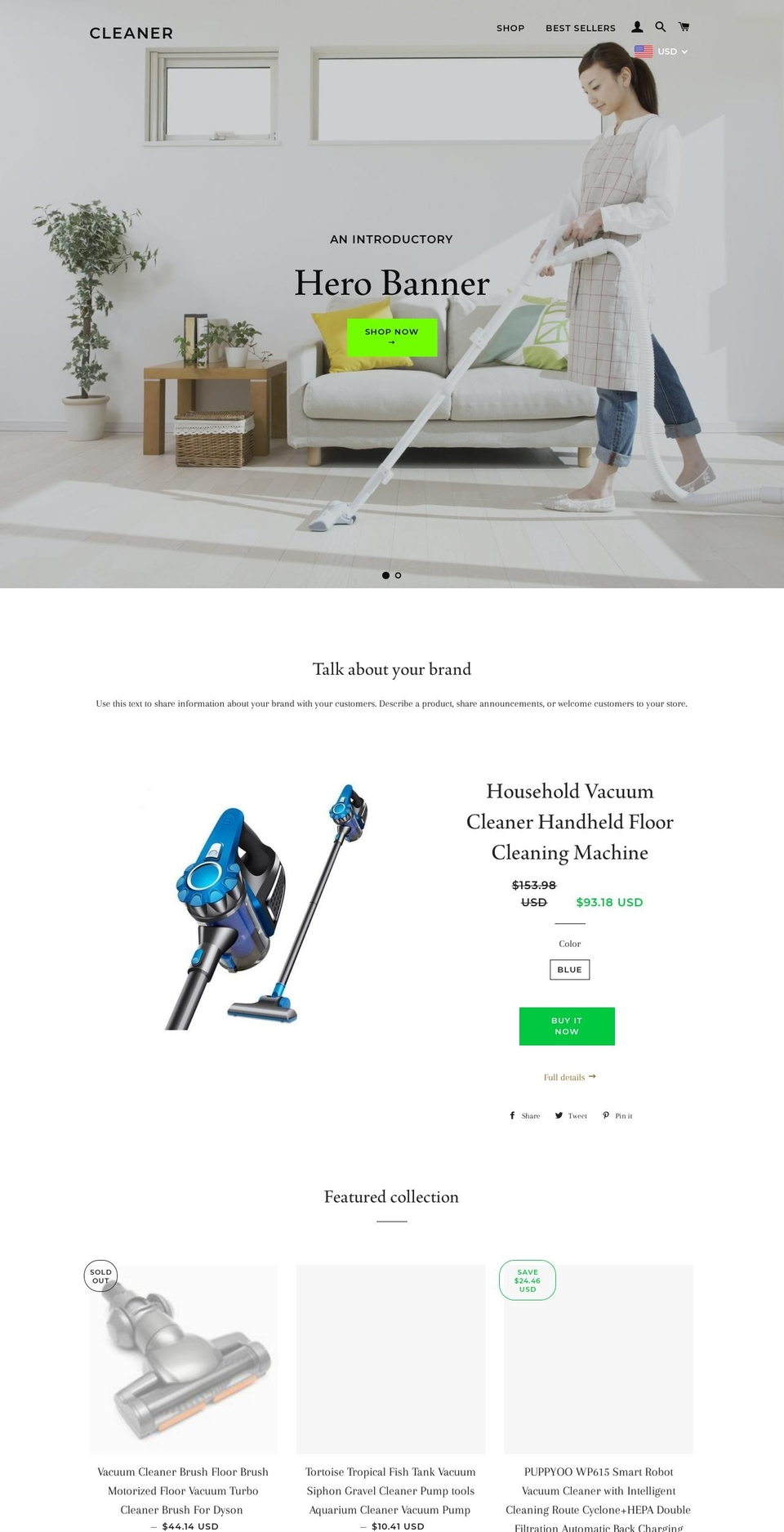 funtoclean.com — Shopify storefront screenshot
