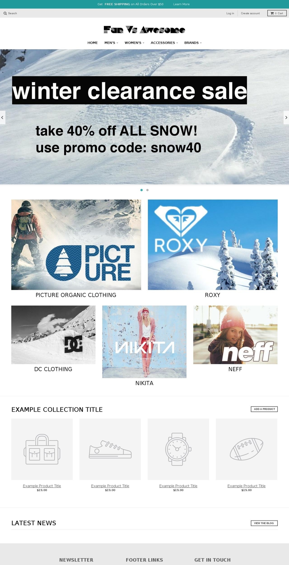 funvsawesome.com — Shopify storefront screenshot