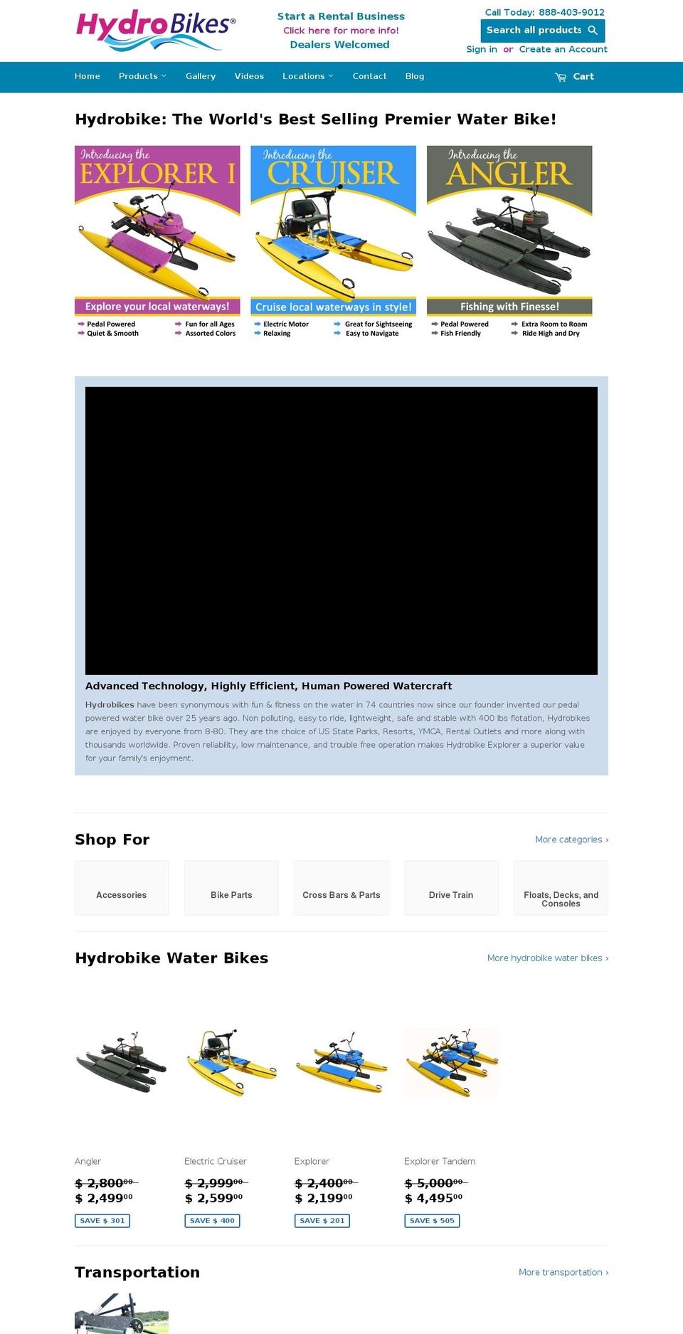 funwatercraft.com — Shopify storefront screenshot