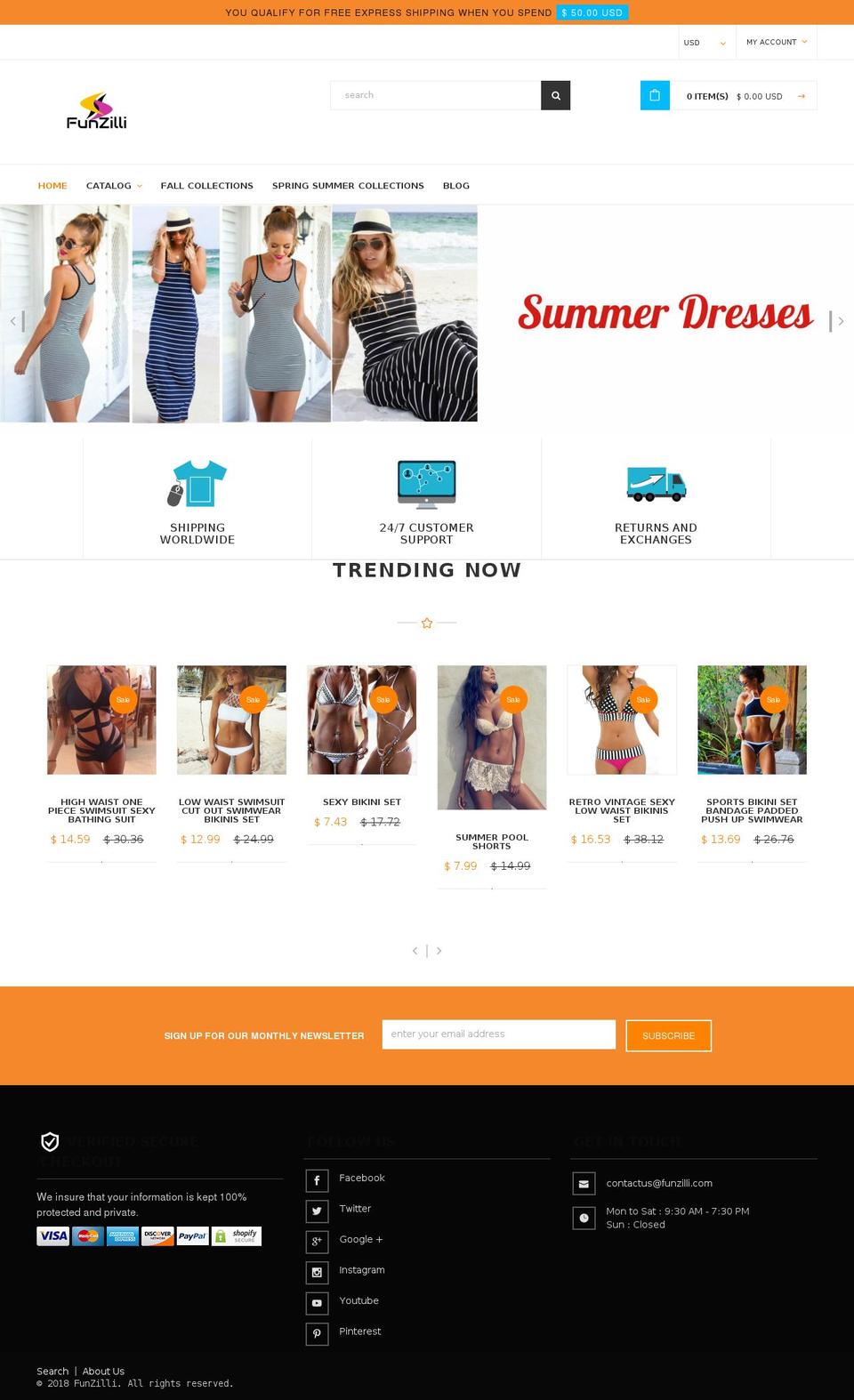 commercify-theme-v2-4 Shopify theme site example funzilli.com