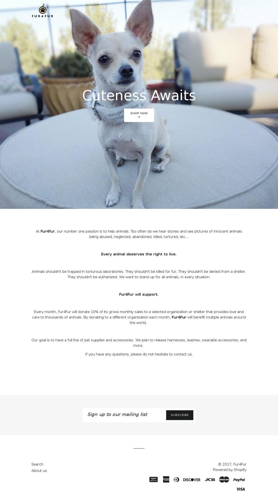 fur4fur.com shopify website screenshot