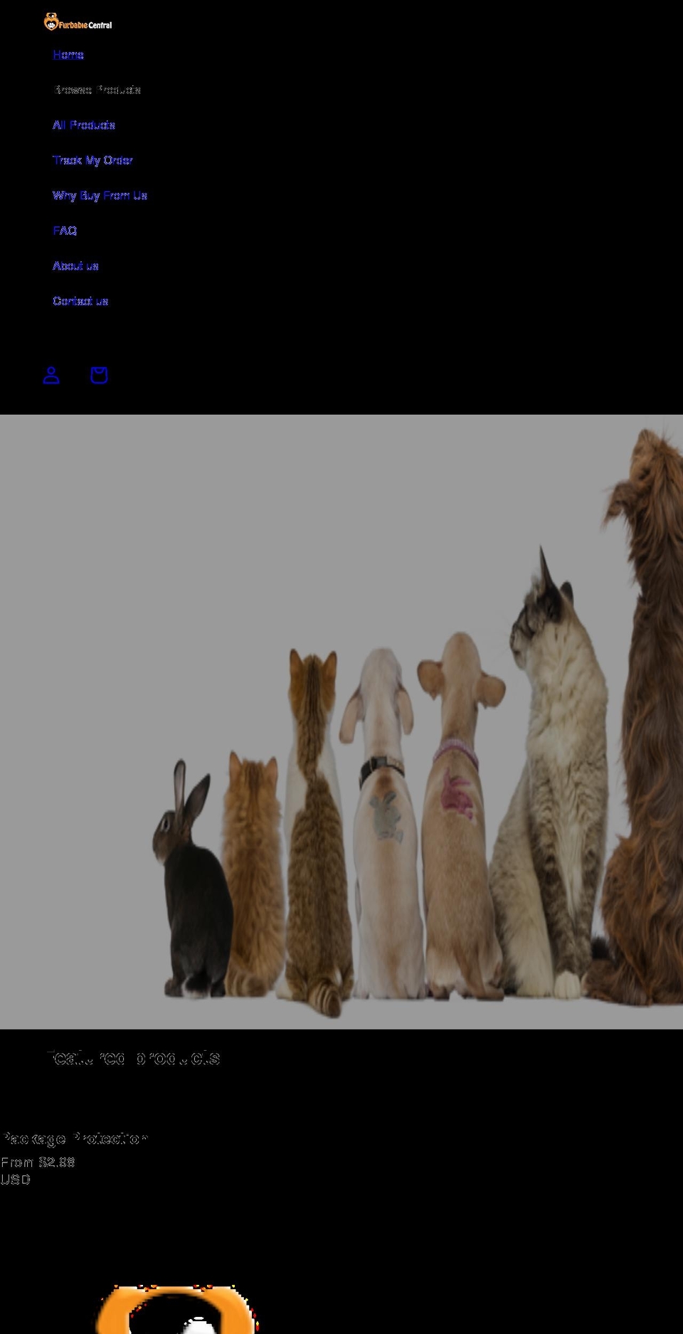 furbabiecentral.com shopify website screenshot