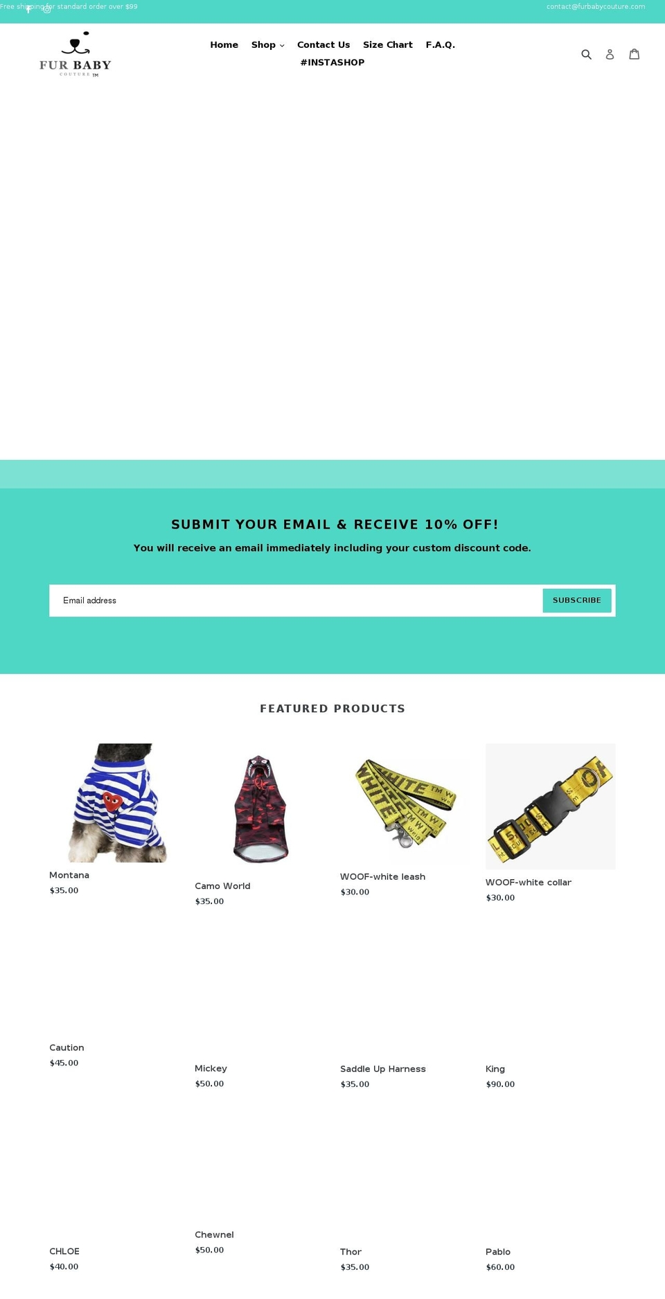 furbabycouture.com — Shopify storefront screenshot