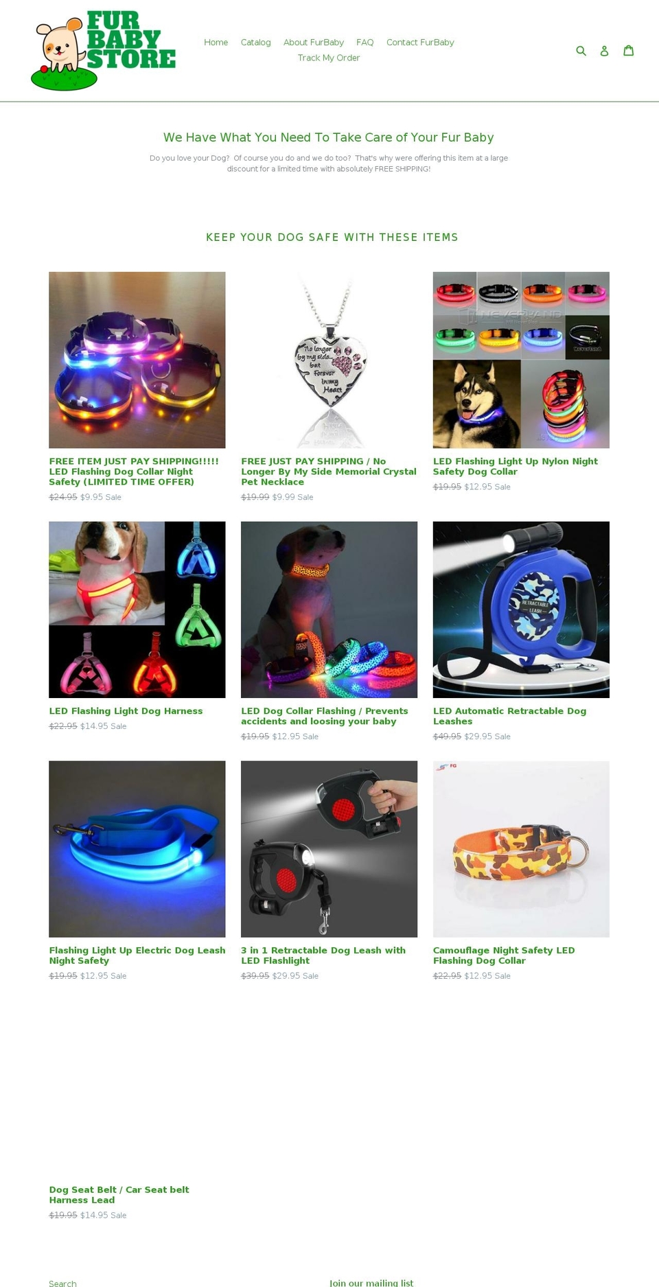 furbabyneeds.com — Shopify storefront screenshot