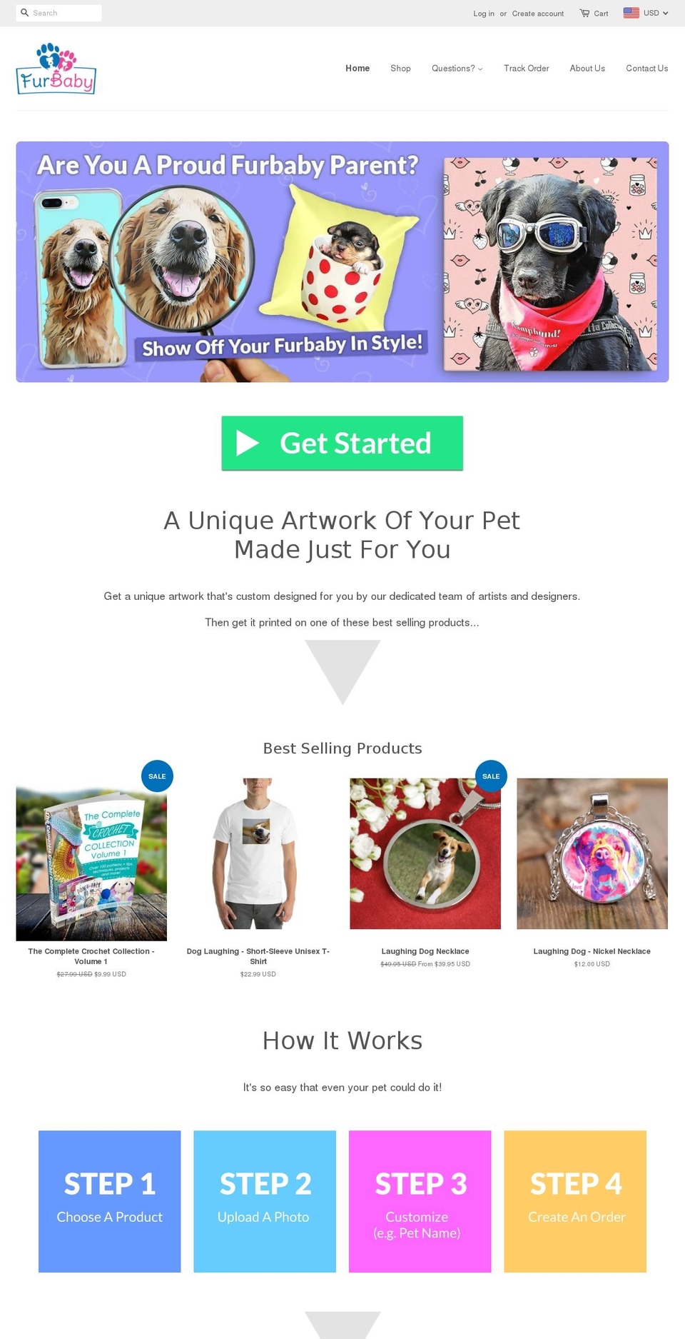 furbabyprints.com shopify website screenshot