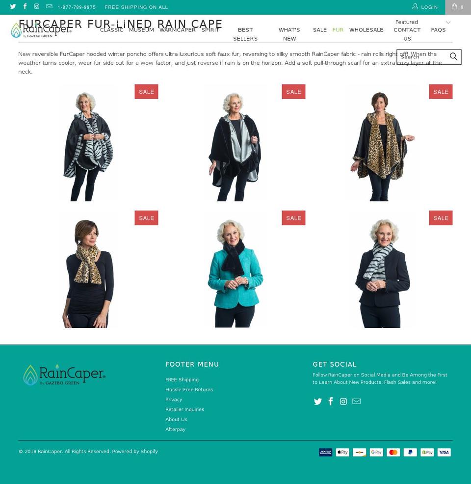 furcaper.com — Shopify storefront screenshot