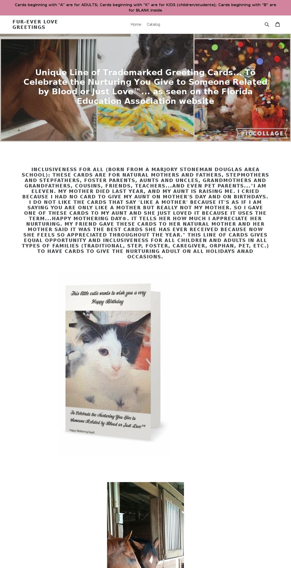 fureverlovegreetings.com shopify website screenshot