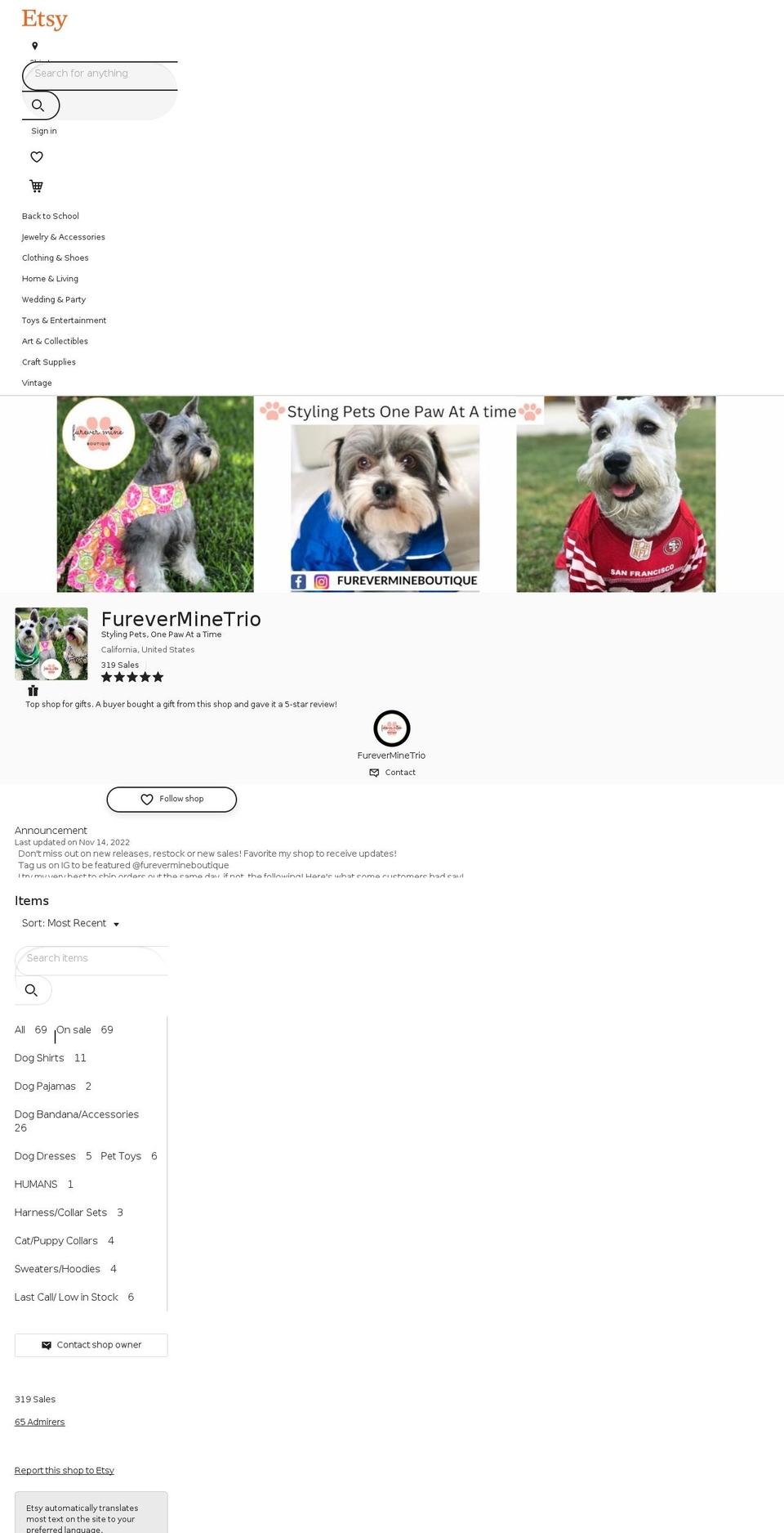 furevermineboutique.com shopify website screenshot