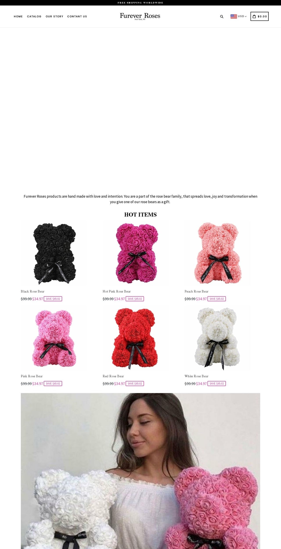 fureverroses.com shopify website screenshot