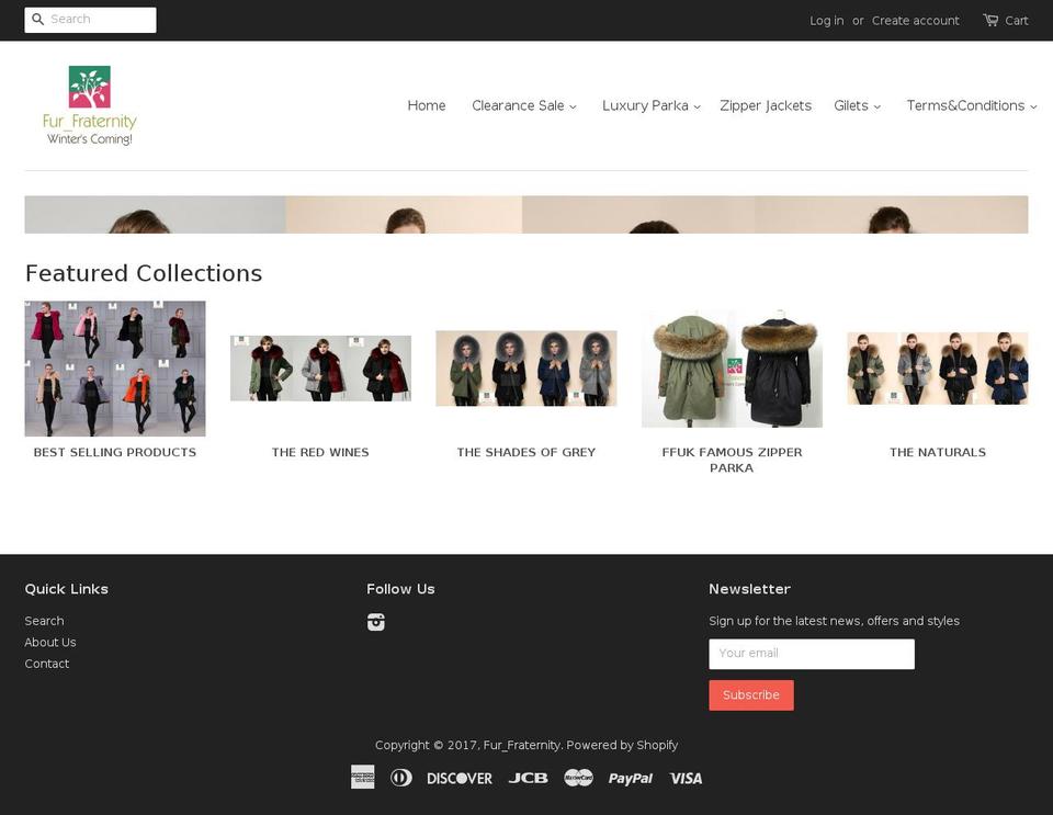 furfraternity.com shopify website screenshot