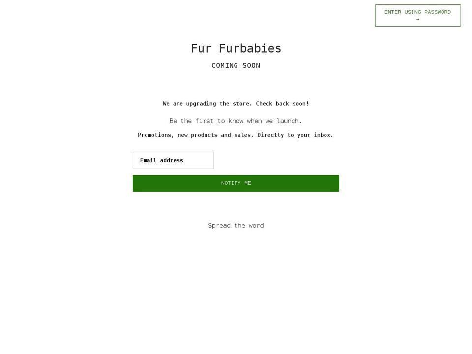 furfurbabies.com shopify website screenshot