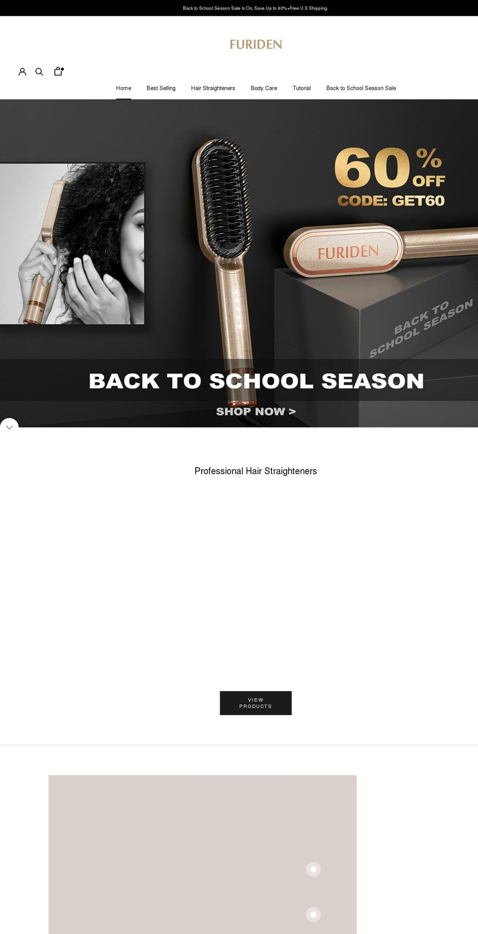 furidenhair.com shopify website screenshot